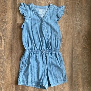 Girls chambray romper size 18
